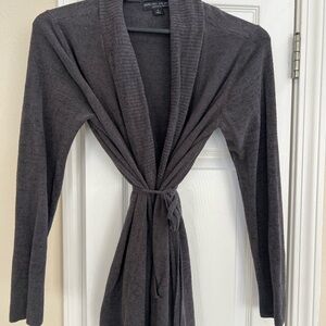 Barefoot Dreams Self Tie Wrap Cardigan Sweater with Shawl Collar